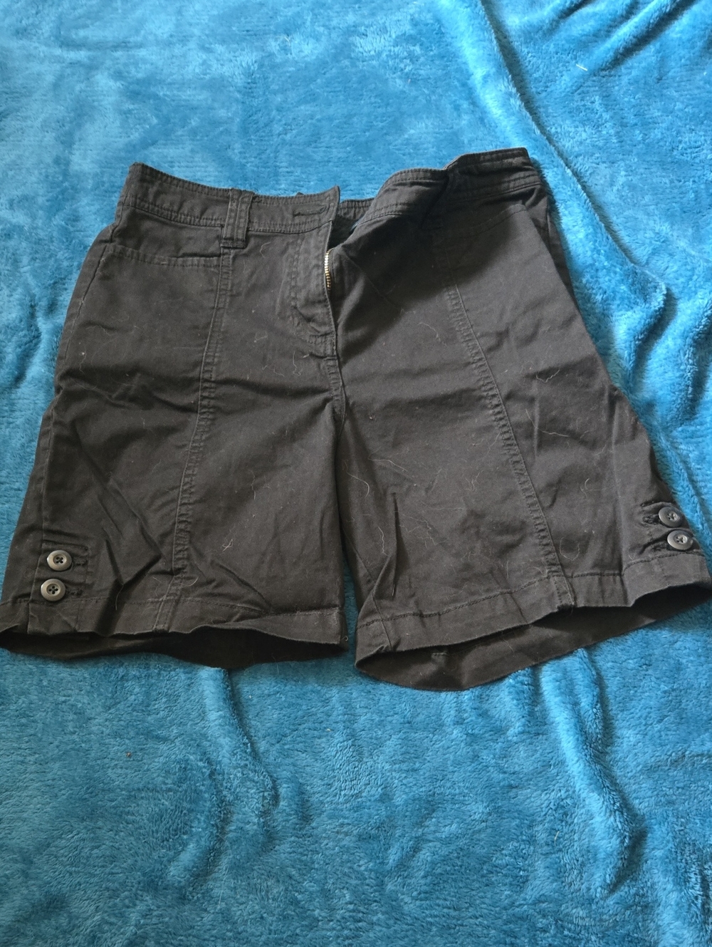 4/$20 George Black Women's Flat Front Casual Shorts